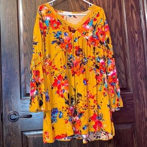 A flowy top with wide sleeves.
